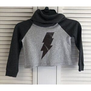 Crazy 8 Size 4T Grey Turtle Neck Crop Sweatshirt Nwt